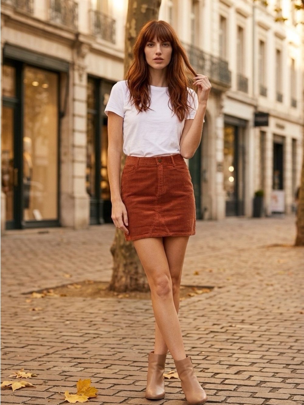 Sanctuary Womens Corduroy Mini Mini Skirt color Rust Women’s Size 28/6